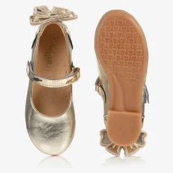 Caramelo Kids Girls Gold Ballerina Shoes Sale