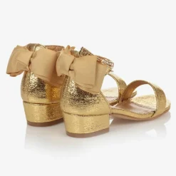 Angels Face Girls Bow Sandals Gold Sale