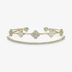 David Charles Girls Gold Clover Bracelet Best