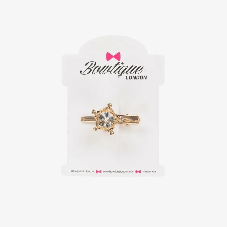 Bowtique London Girls Gold Crown Hair Clip (5cm) Hot