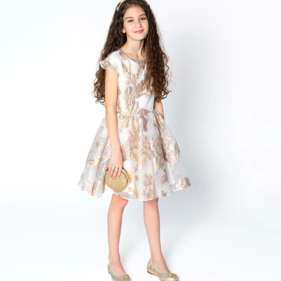 David Charles Girls Gold Diamanté Circle Bag (13cm) Hot