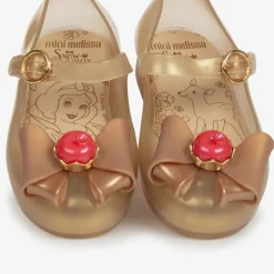 Mini Melissa Girls Gold Disney Jelly Shoes Sale