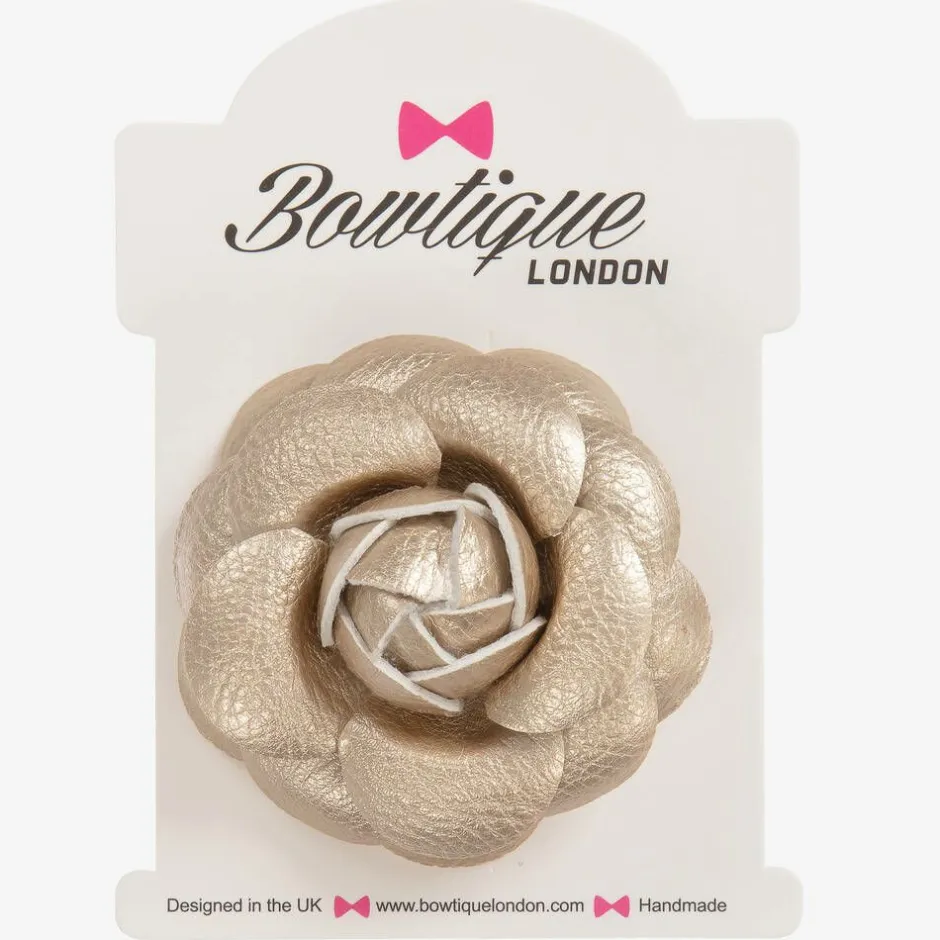 Bowtique London Girls Gold Flower Hair Clip (6cm) Clearance