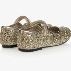 Manuela de Juan Girls Gold Glitter Shoes Clearance