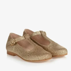 Childrens Classics Girls Gold Glitter T-Bar Shoes Online