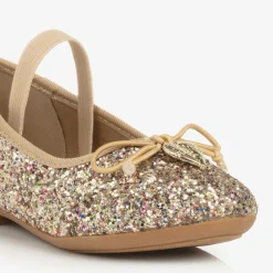 Angels Face Girls Glittery Ballerina Flats Gold Online