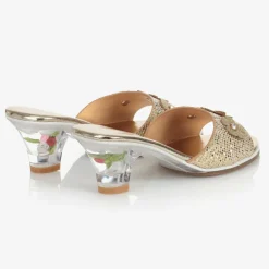 Souza Girls Gold Heeled Shoes