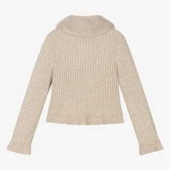 Mayoral Girls Gold Knitted Cardigan Clearance