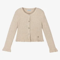 Mayoral Girls Gold Knitted Cardigan Clearance
