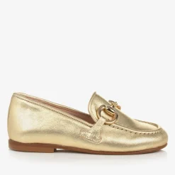 Irpa Girls Gold Leather Loafers Best