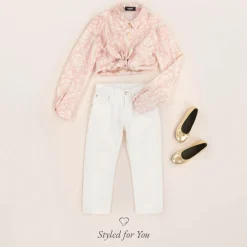 Versace Girls Gold Leather Medusa Pumps Sale