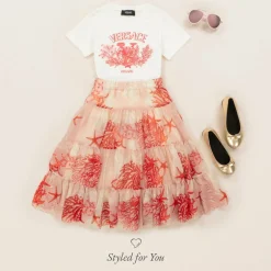 Versace Girls Gold Leather Medusa Pumps Sale