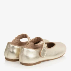 Old Soles Girls Gold Leather Pumps Hot