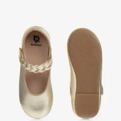 Old Soles Girls Gold Leather Pumps Hot