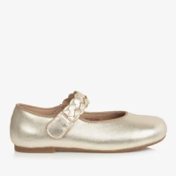 Old Soles Girls Gold Leather Pumps Hot