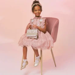 Manuela de Juan Girls Gold Leather Pumps Best