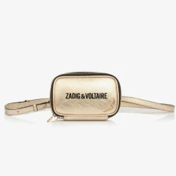 Zadigamp;Voltaire Girls Gold Logo Handbag (17cm)