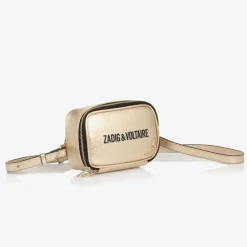 Zadigamp;Voltaire Girls Gold Logo Handbag (17cm)