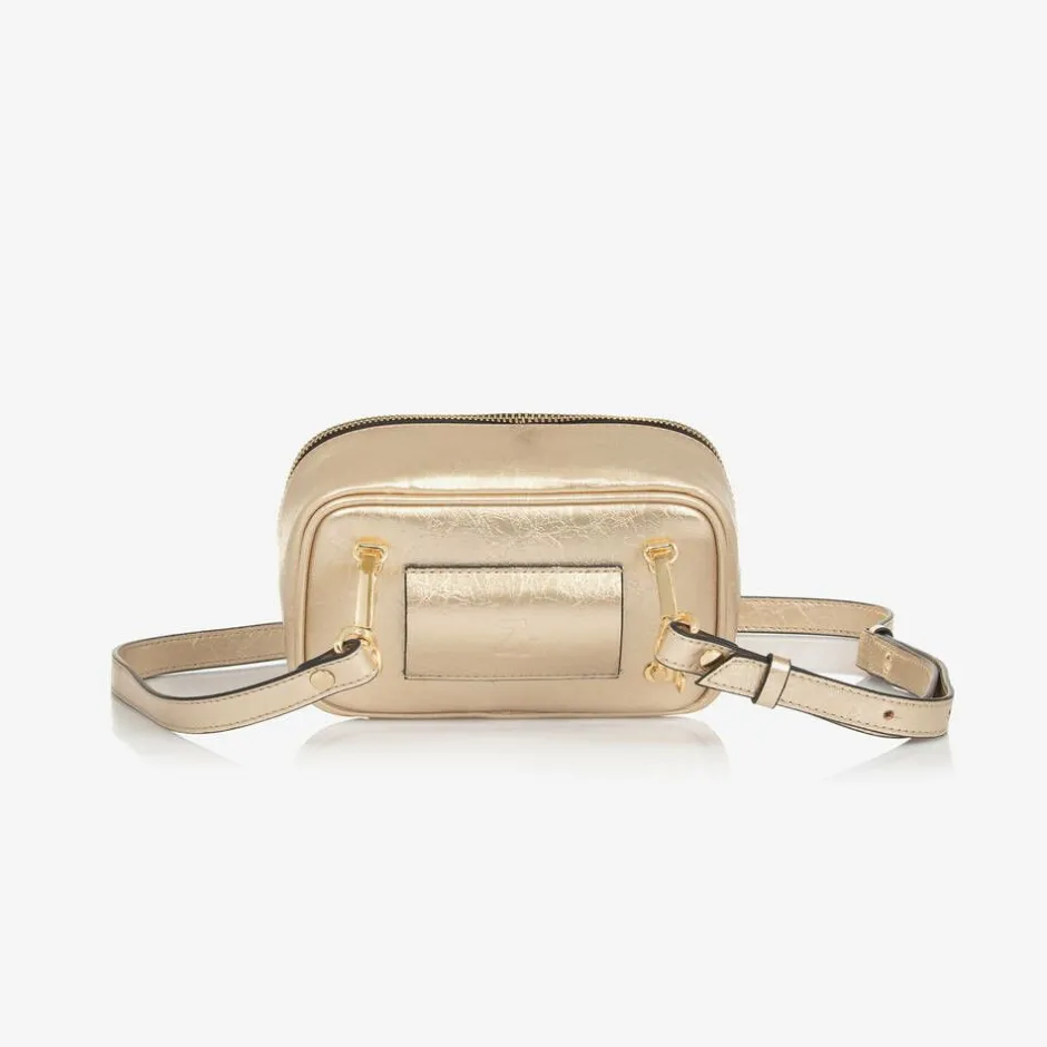 Zadigamp;Voltaire Girls Gold Logo Handbag (17cm)
