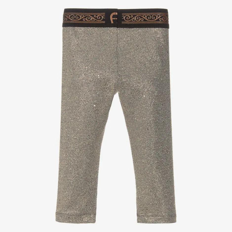 AIGNER Girls Gold Metallic Leggings Sale