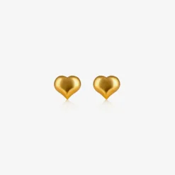 Little Star Girls Gold Plated Heart Earrings Best