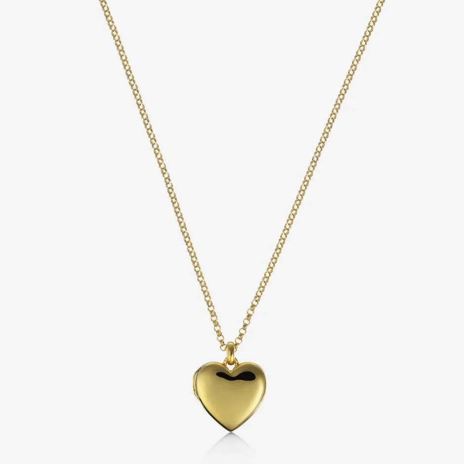 Little Star Girls Gold Plated Personalised Heart Locket (38cm) New