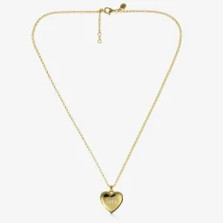 Little Star Girls Gold Plated Personalised Heart Locket (38cm) New