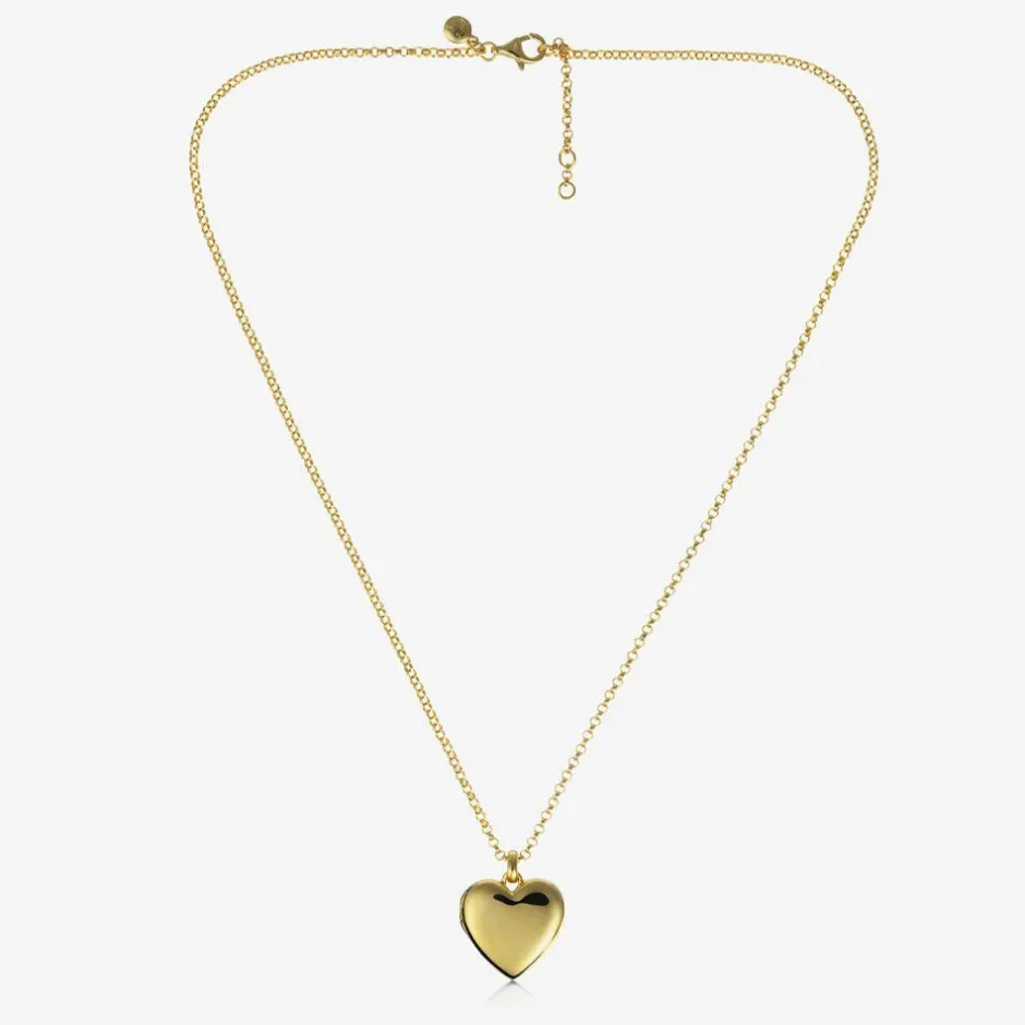Little Star Girls Gold Plated Personalised Heart Locket (38cm) New