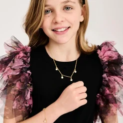 Angels Face Girls Plated Star Bracelet (19cm) Gold Clearance