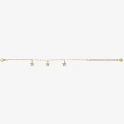 Angels Face Girls Plated Star Bracelet (19cm) Gold Clearance