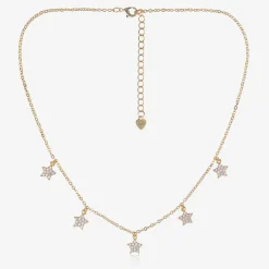 Angels Face Girls Gold Plated Star Necklace (42cm) New