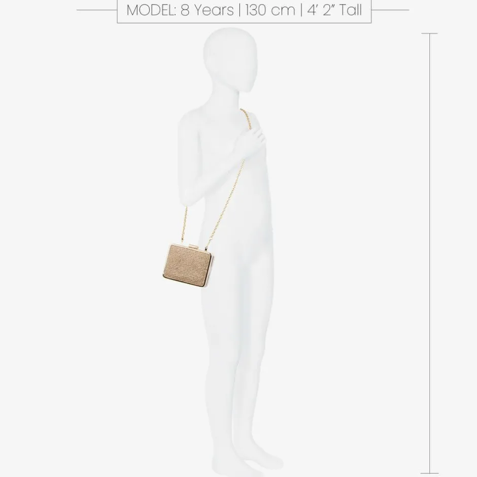 David Charles Girls Gold Rectangular Bag (12cm) Clearance