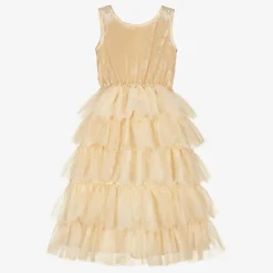 Souza Girls Gold Sleeveless Sequin Dress