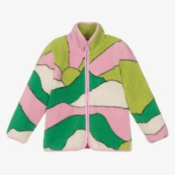 Stella McCartney Kids Girls Green & Pink Fleece Jacket Sale