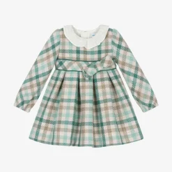 Mayoral Girls Green Check Dress