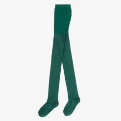 Molo Girls Green Cotton Glitter Tights Aventurine Best
