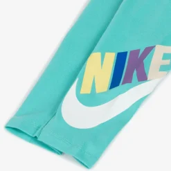 Nike Girls Green Cotton Swoosh Leggings New