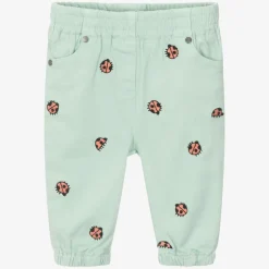 Stella McCartney Kids Girls Green Denim Ladybug Jeans Hot
