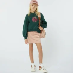 Chloé Girls Green Embroidered Cotton Hoodie New