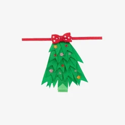 Bowtique London Girls Green Festive Tree Hair Clip (6cm) Clearance