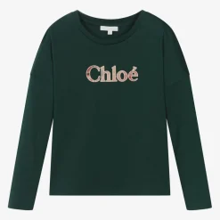 Chloé Girls Green Organic Cotton Top Best