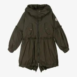 Moncler Enfant Girls Green Parka Coat