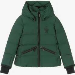 Moncler Enfant Girls Green Suisses Down Ski Jacket Online
