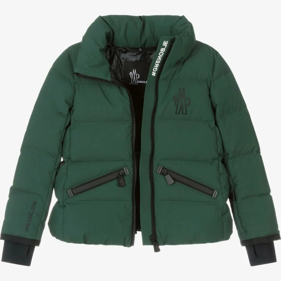 Moncler Enfant Girls Green Suisses Down Ski Jacket Online