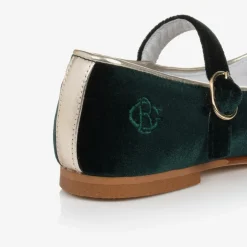 Beatrice amp; George Girls Green Velvet Mary Jane Pumps Online