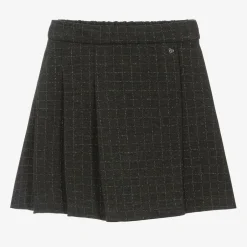 Monnalisa Girls Grey Check Milano Skort
