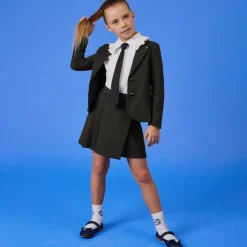 Monnalisa Girls Grey Check Milano Skort