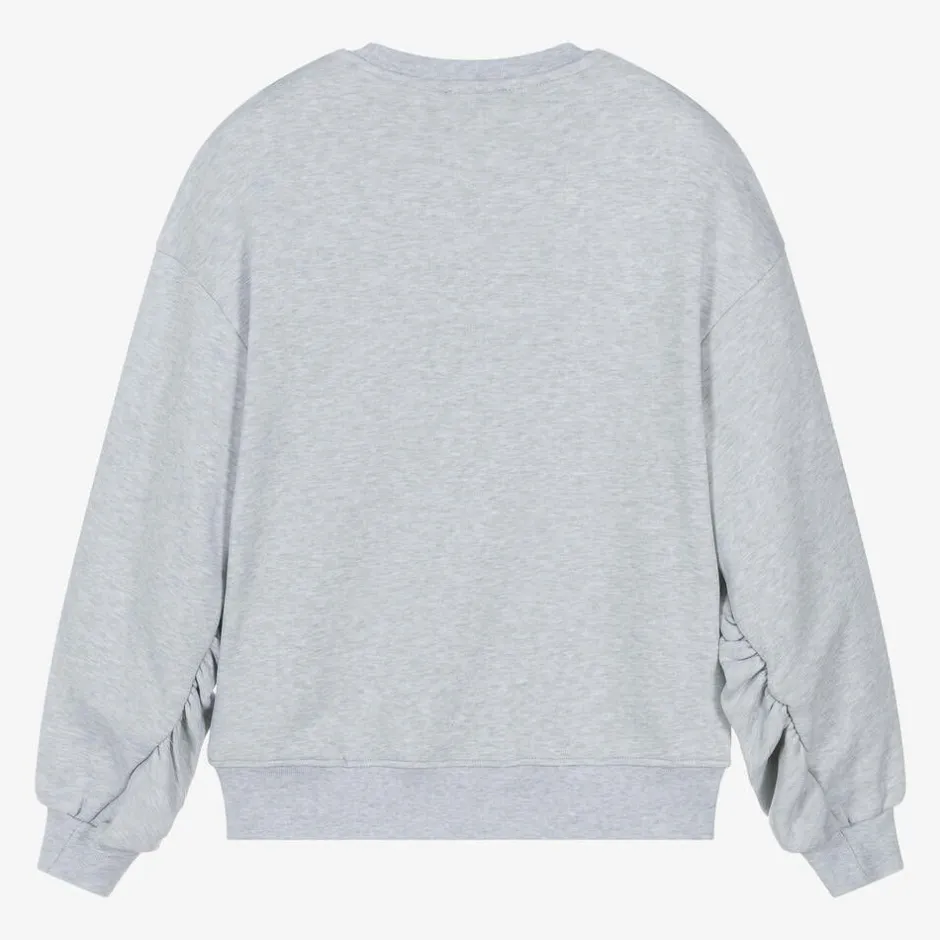 MSGM Girls Grey Cotton Kitten Sweatshirt Best
