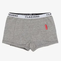 Claesens Girls Grey Cotton Knickers (2 Pack) Outlet