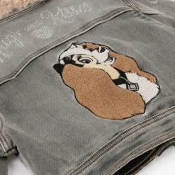 Monnalisa Girls Grey Denim Disney Jacket